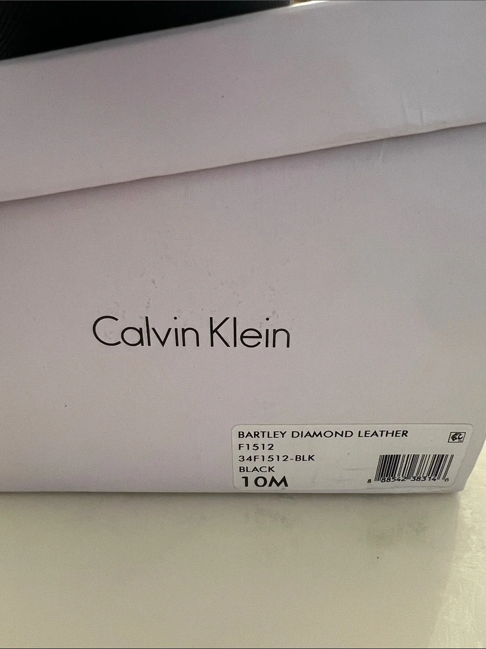 Calvin Klein Black Bartley diamond leather Loafer with Logo Trim